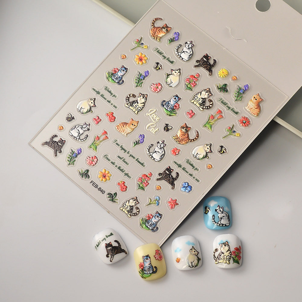 Cats and Dogs Nail Stickers
