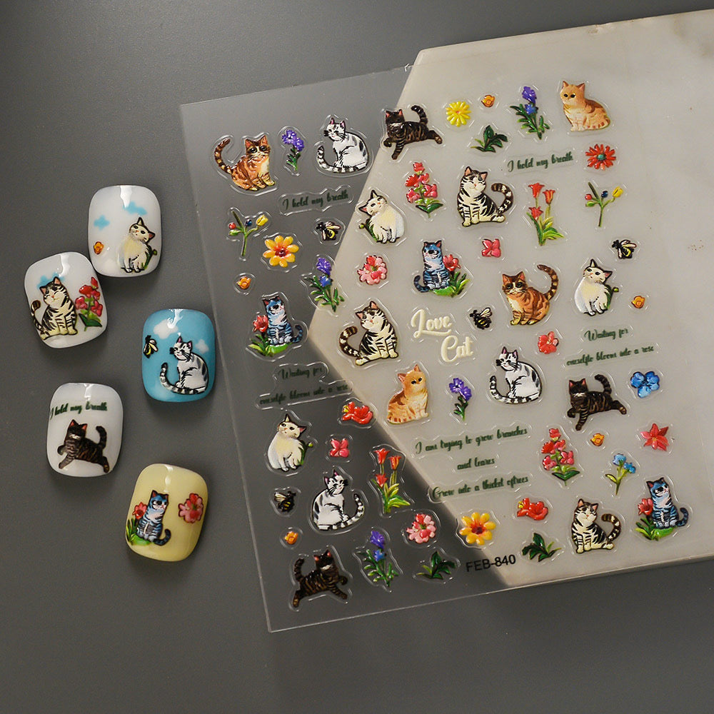 Cats and Dogs Nail Stickers