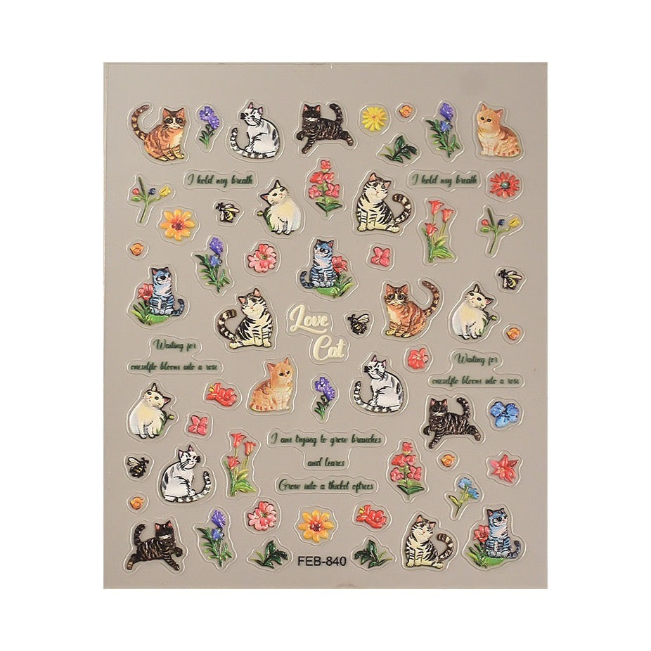 Cats and Dogs Nail Stickers