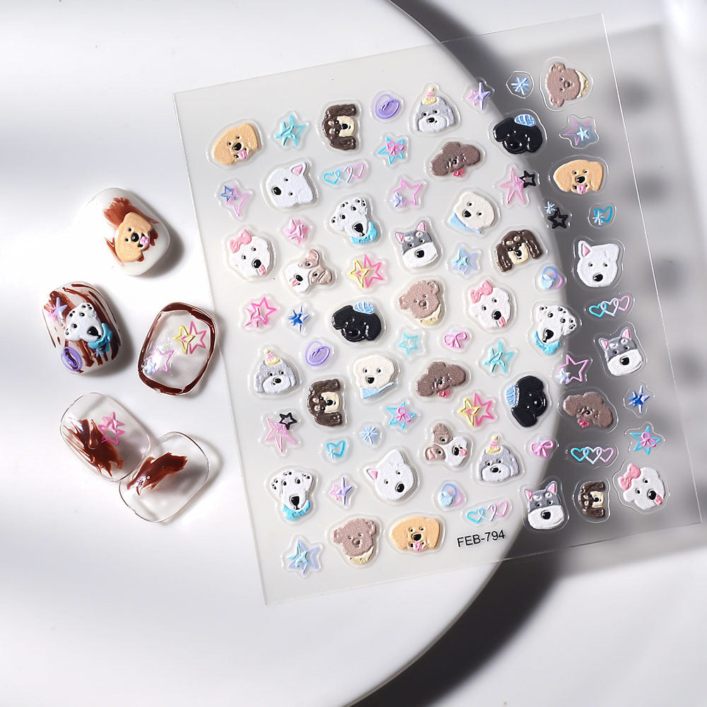 Cats and Dogs Nail Stickers
