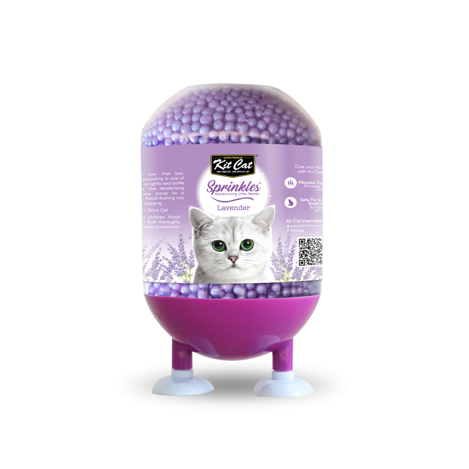 Deodorising Litter Sprinkles Lavender 240g | Kit Cat