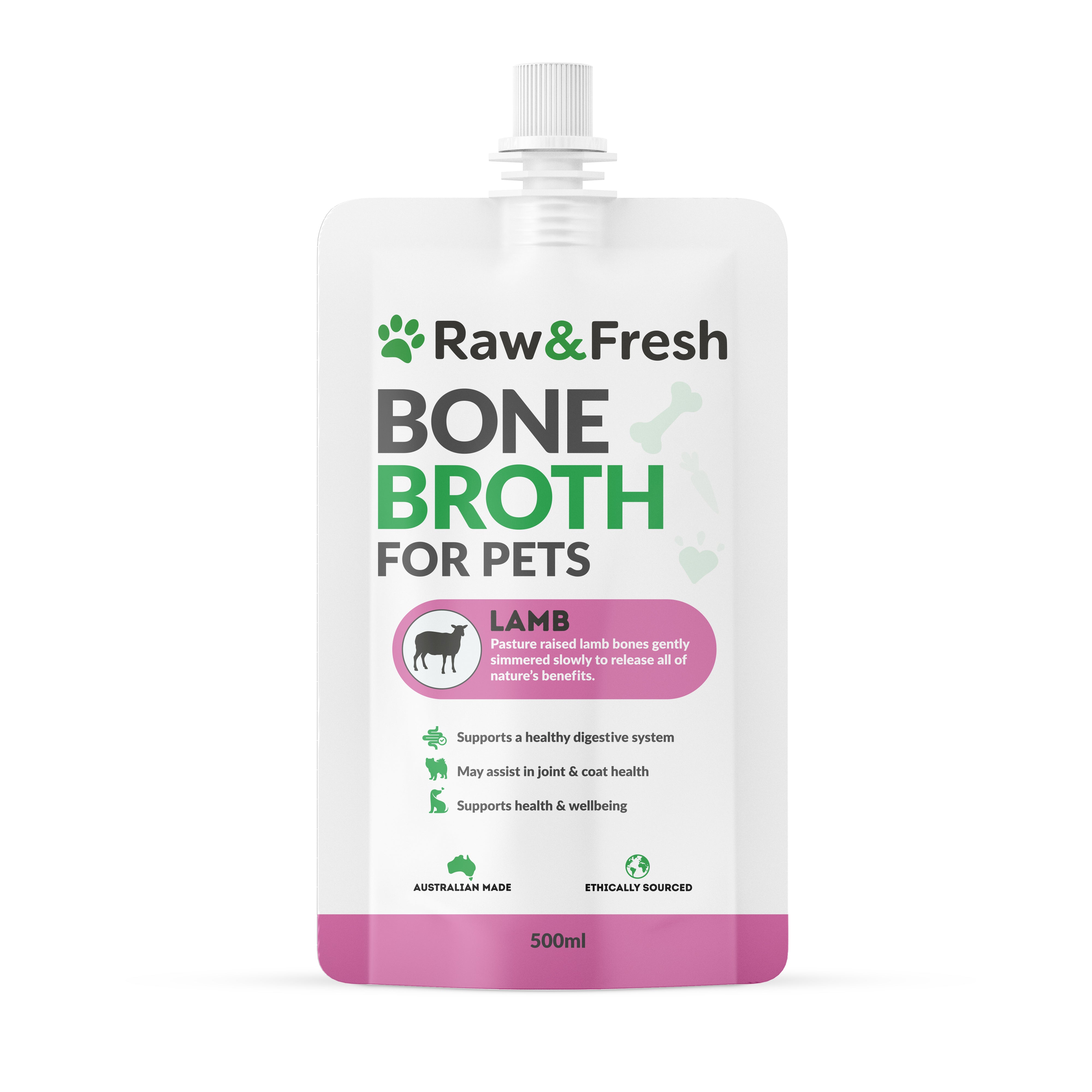 Bone Broth Lamb 500ml | Raw & Fresh