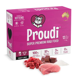 Proudi Cat Kitten Turkey & Beef