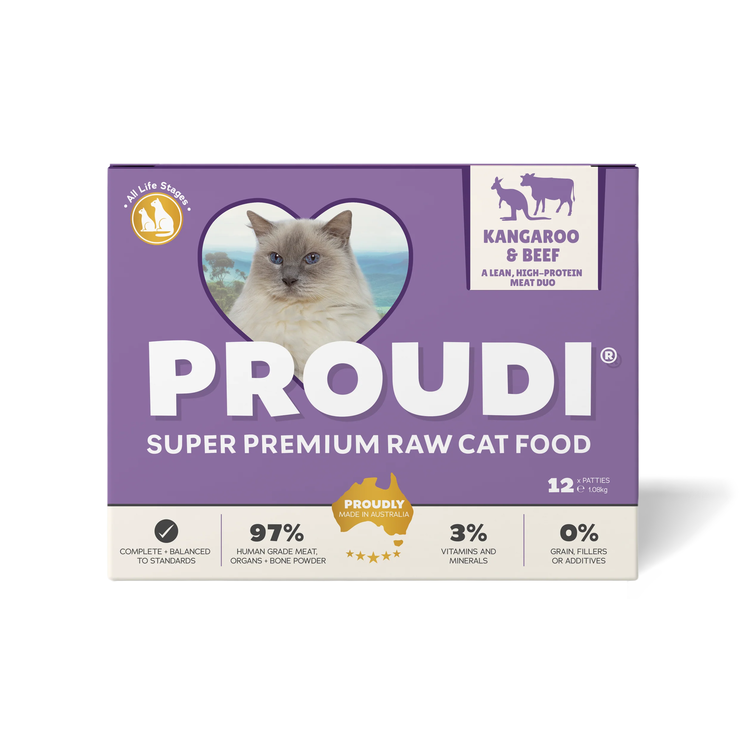 Proudi Cat Kangaroo & Beef
