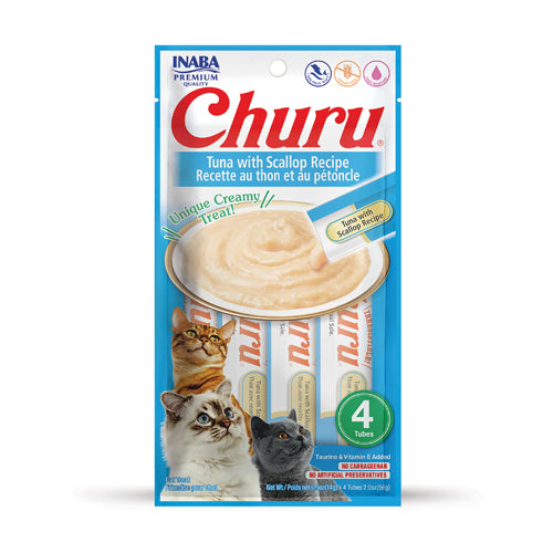 Inaba Churu Puree for Cats Tuna & Scallop 56g