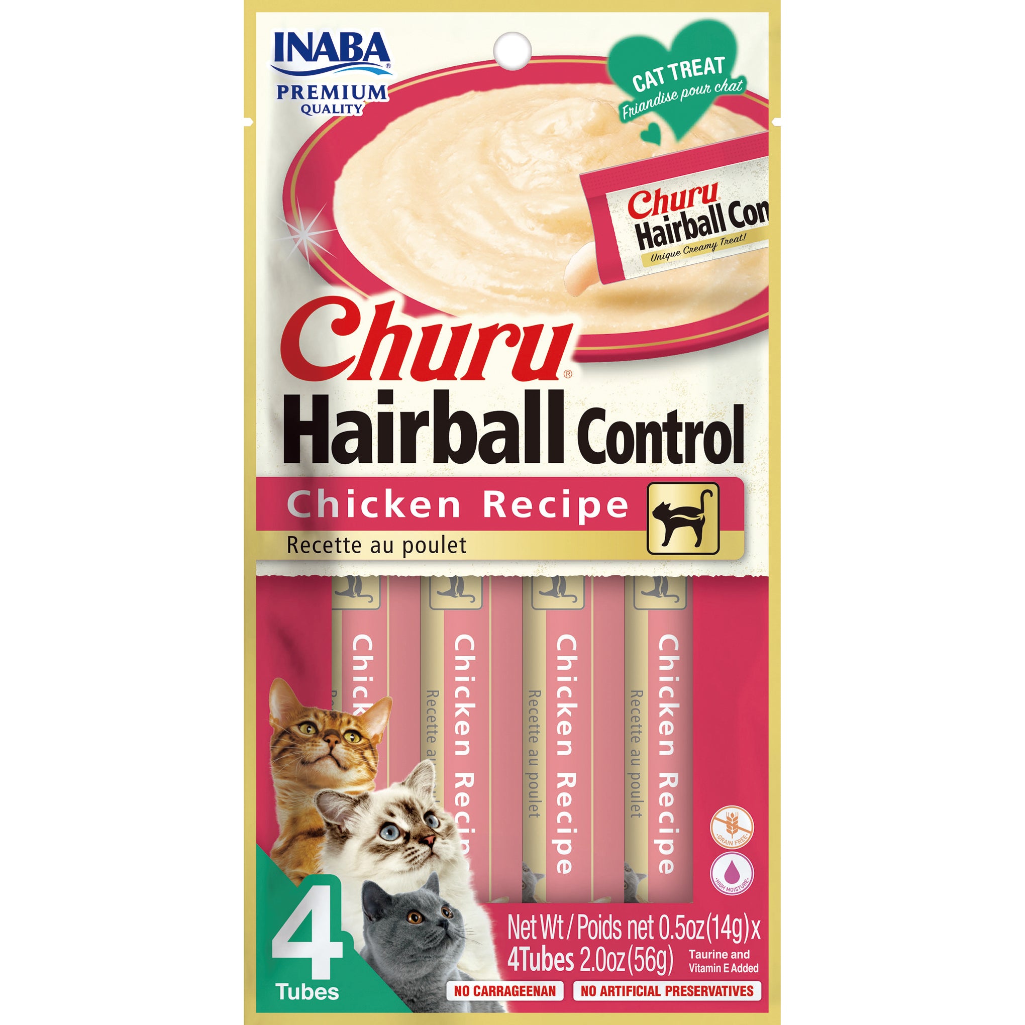 Inaba Churu Puree for Cats Hairball Control Chicken 56g