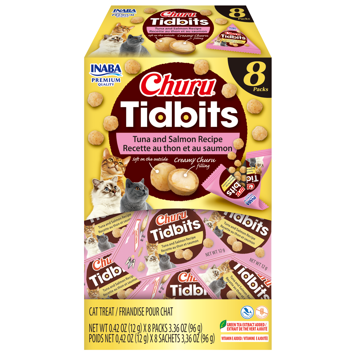 INABA Churu Cat Tidbits Tuna & Salmon 96g