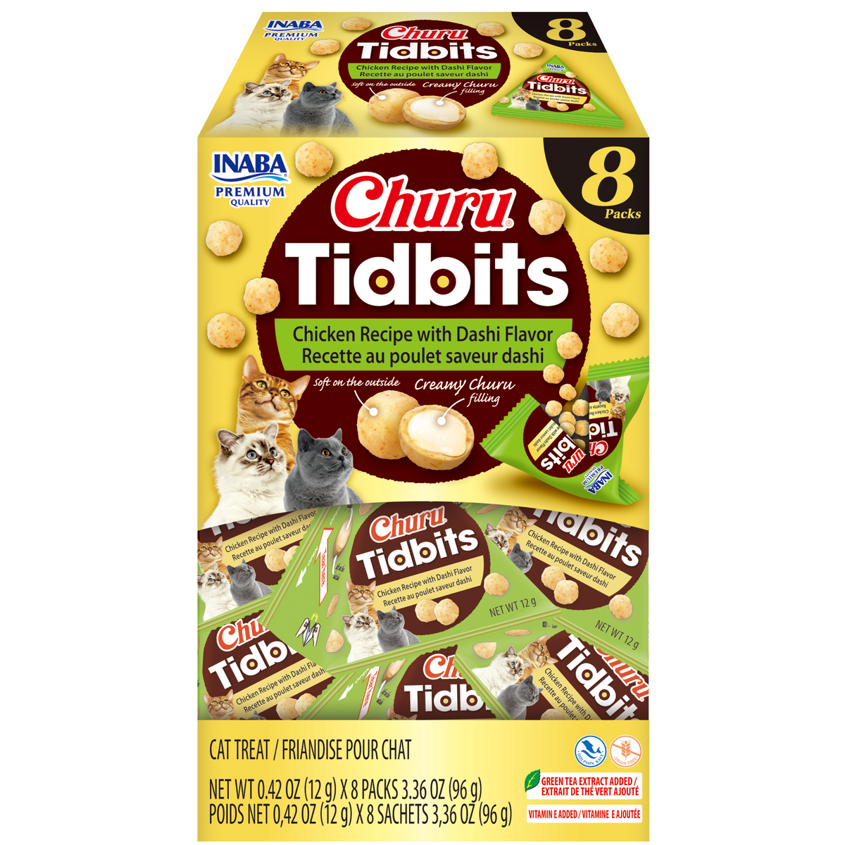 INABA Churu Cat Tidbits Chicken & Dashi 96g