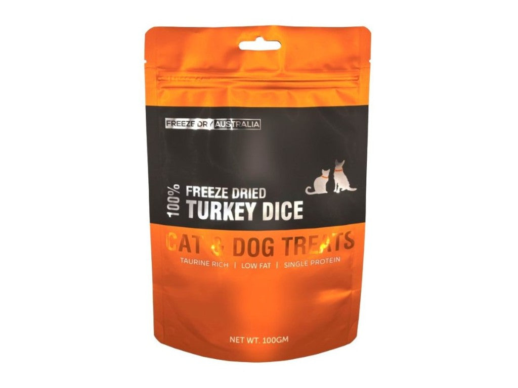 FDA Freeze Dry Australia Turkey Dice 100g