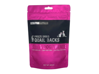 FDA Freeze Dry Australia Freeze-Dried Quail Backs 80g