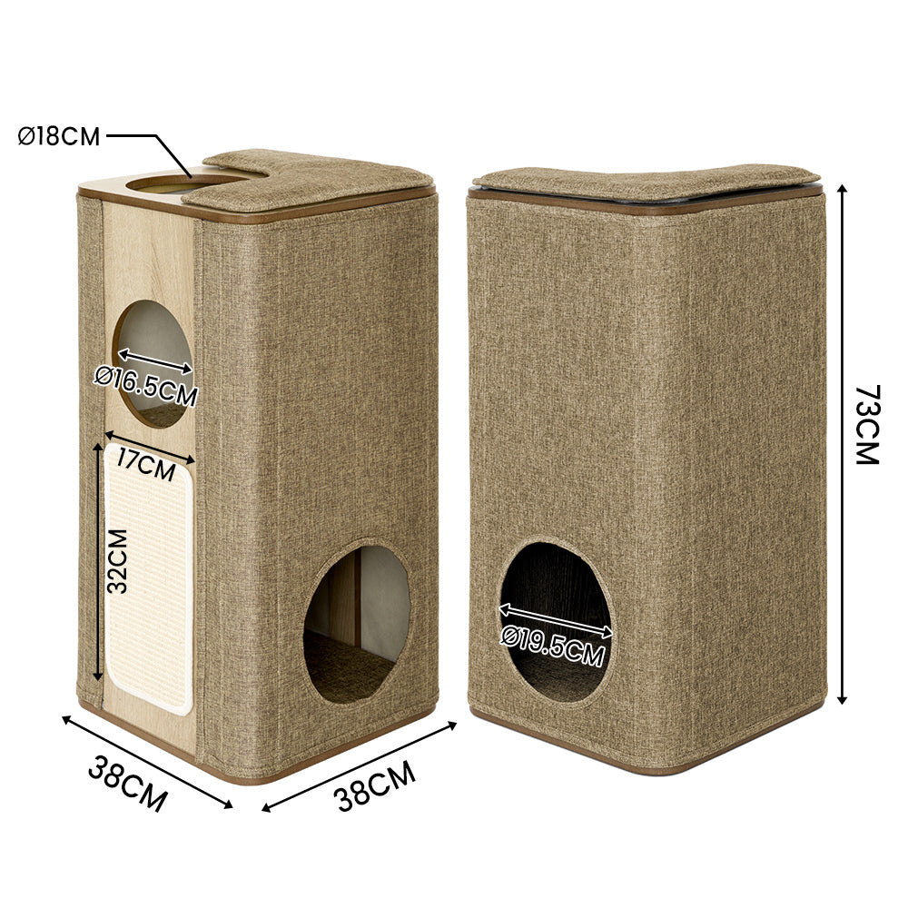 Taily Medium Wooden Cat Tree Pillar
