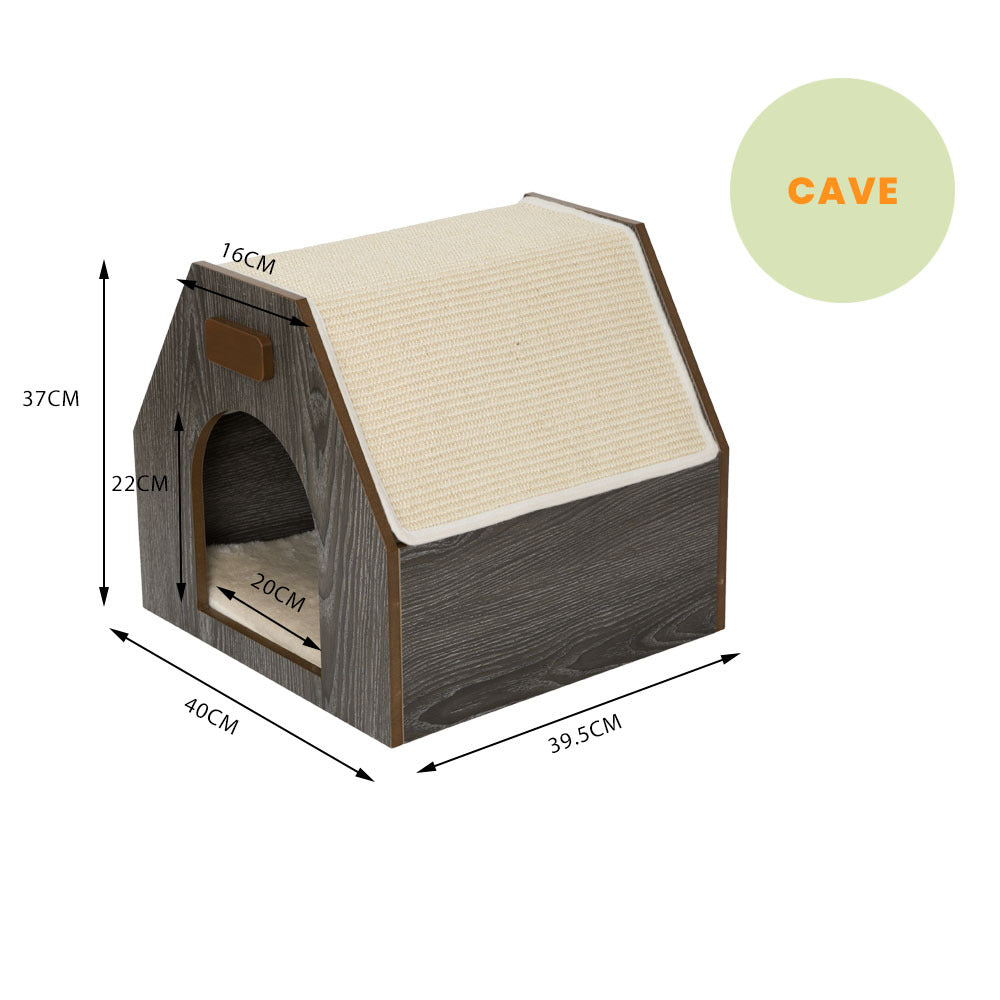 Taily Cat House Scratching Roof