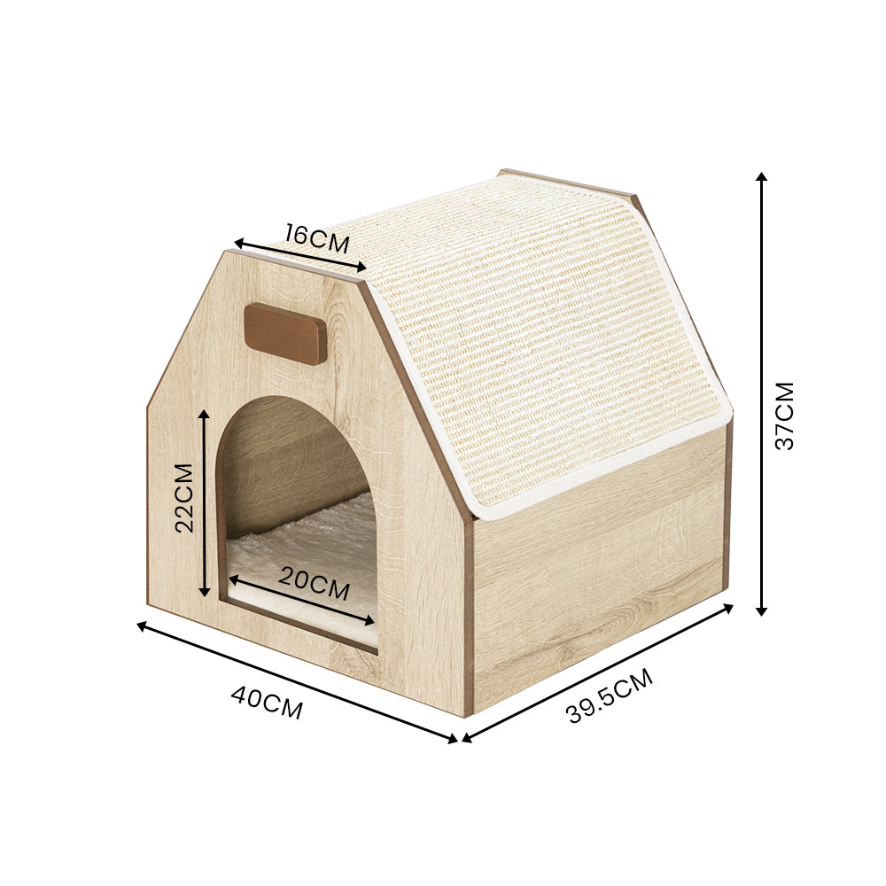 Taily Cat House Scratching Roof