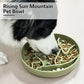 Mountains Shaped 3-in-1 Pet Slow Food Bowl Silicone Licking Mat and Puzzle Feeder