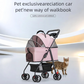 3-in-1 Pet Stroller/Carrier for Small Dogs Cats/Dog Car Seat - Dog Stroller with Detachable Carrier - Portable Folding Travel Pram Pushchair