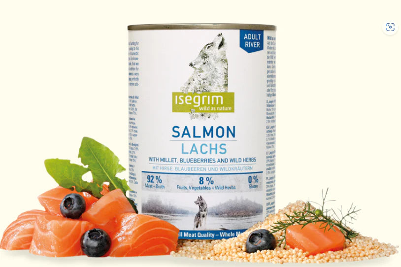 Isegrim Dog Salmon + Millet, Blueberries & Wild Herbs 400g