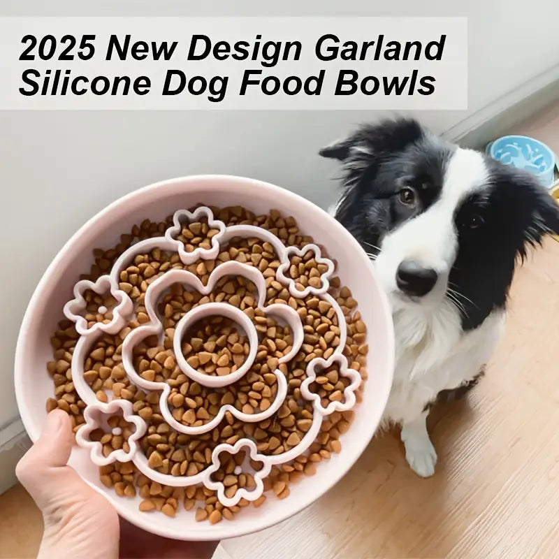 Flowers Shaped 3-in-1 Pet Slow Food Bowl Silicone Licking Mat and Puzzle Feeder