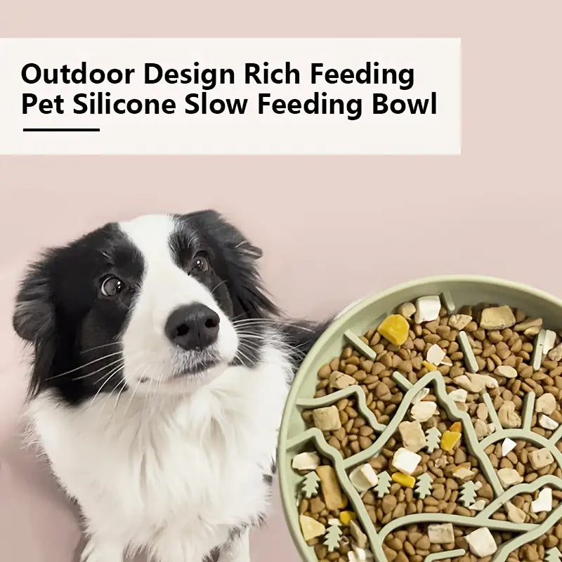 Mountains Shaped 3-in-1 Pet Slow Food Bowl Silicone Licking Mat and Puzzle Feeder