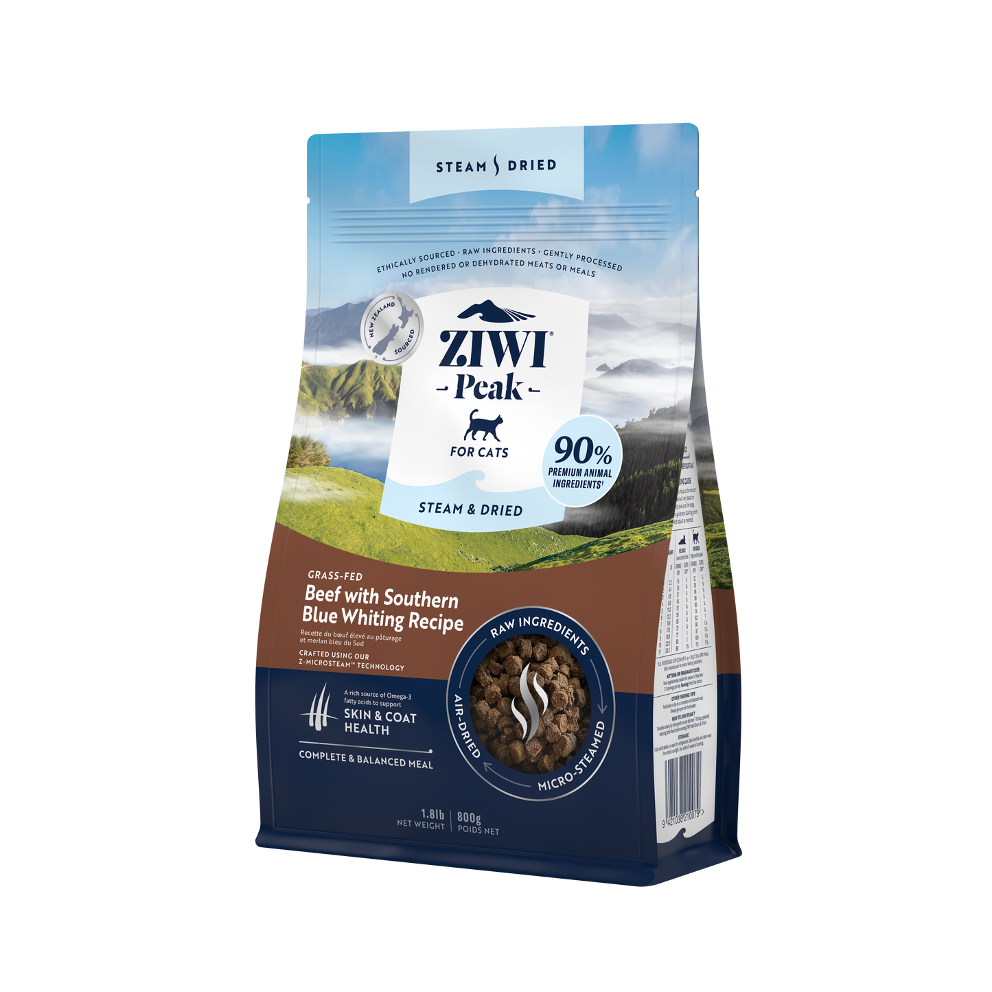 Ziwi Cat Steam & Dried Beef with Southern Blue Whiting