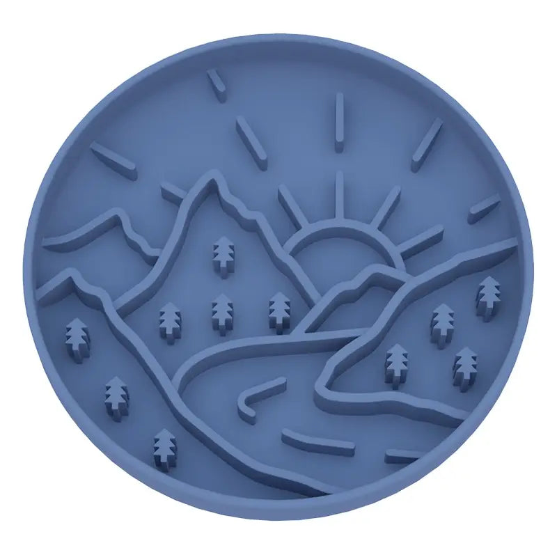 Mountains Shaped 3-in-1 Pet Slow Food Bowl Silicone Licking Mat and Puzzle Feeder