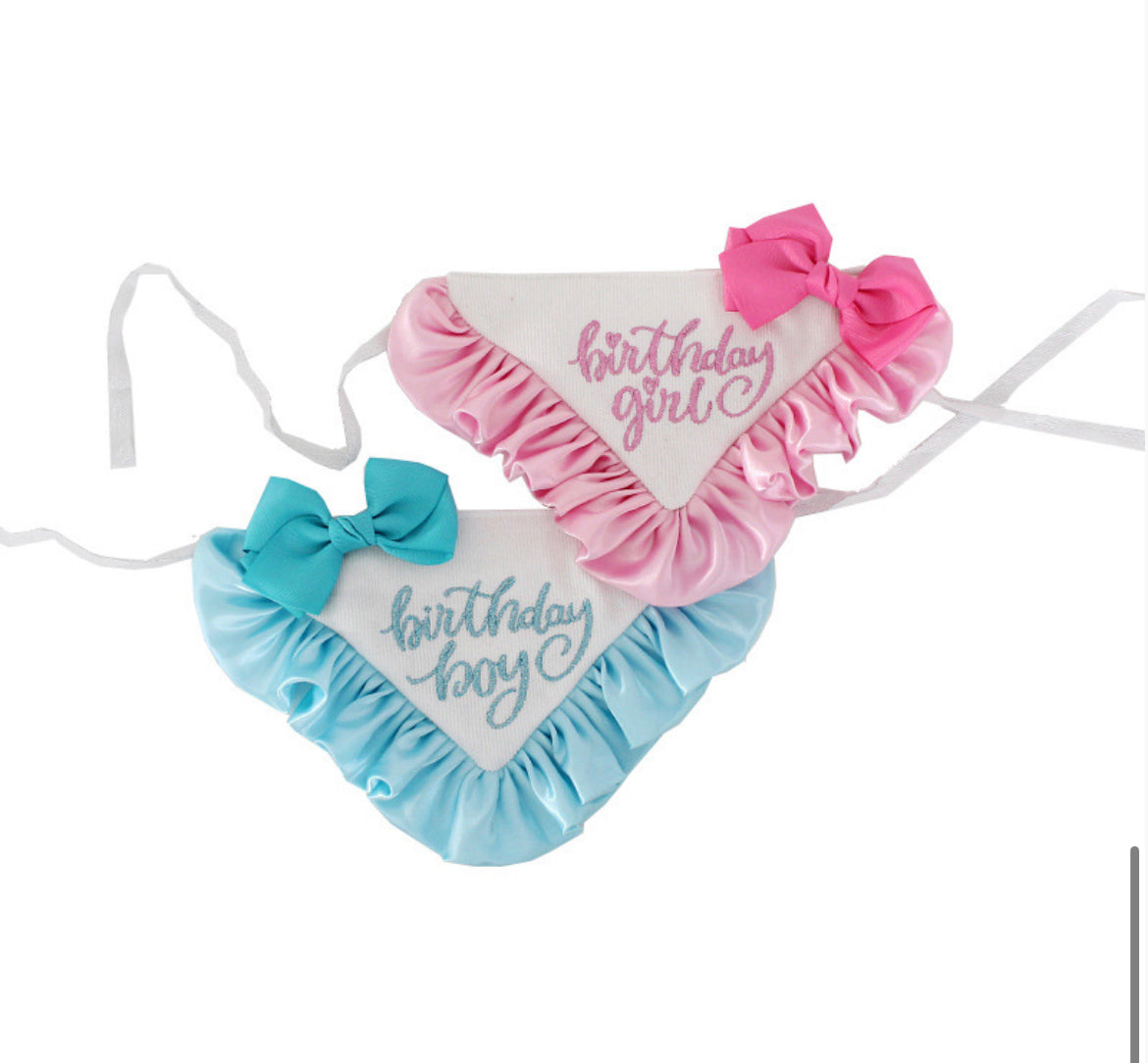 Silk Ruffles Birthday Bandana