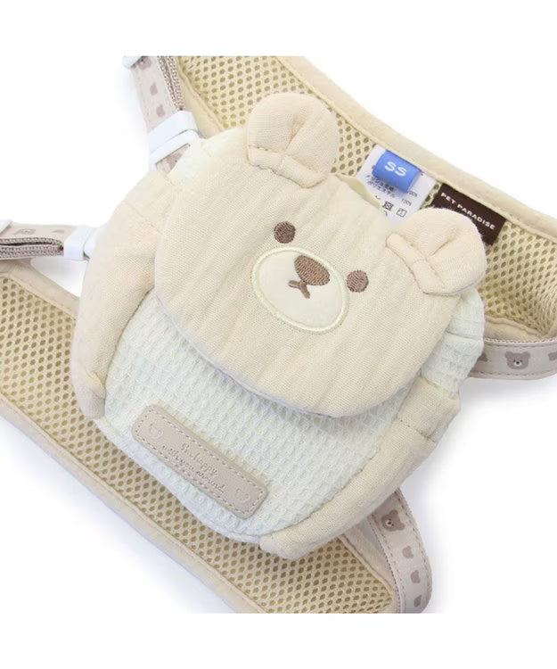 Pet Paradise Kumachiyan Bear Dog Harness & Leash Set – Reflective Backpack Harness