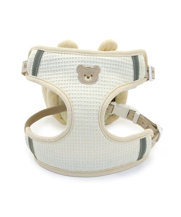 Pet Paradise Kumachiyan Bear Dog Harness & Leash Set – Reflective Backpack Harness