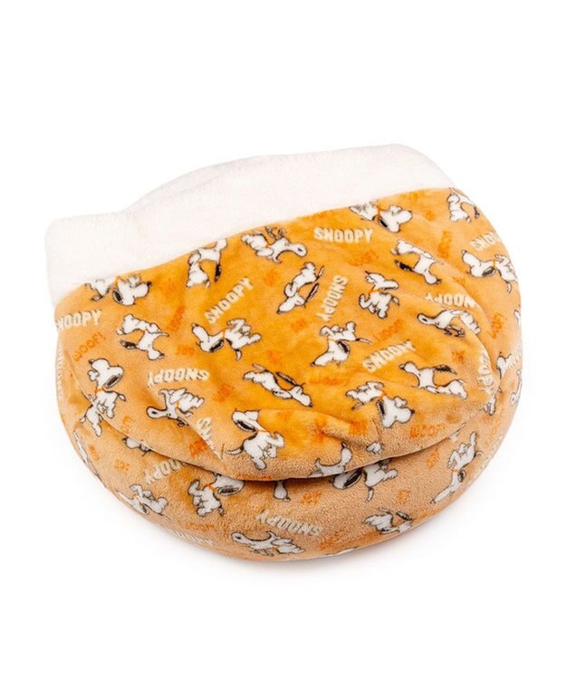 Authentic Far Infrared "Tekuteku pattern" Snoopy Round Sleeping Bag Cuddler Cat Pet Bed Warm Heat Retention Cold Protection Fluffy Nursing Care