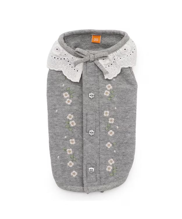 Pet Paradise Floral Embroidered Vest