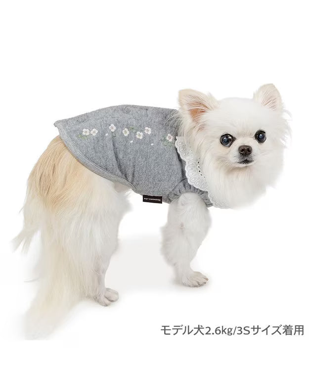 Pet Paradise Floral Embroidered Vest