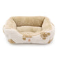 Pet Paradise Bear-shaped Weave Far Infrared Square Cuddler Bed 2 Sizes