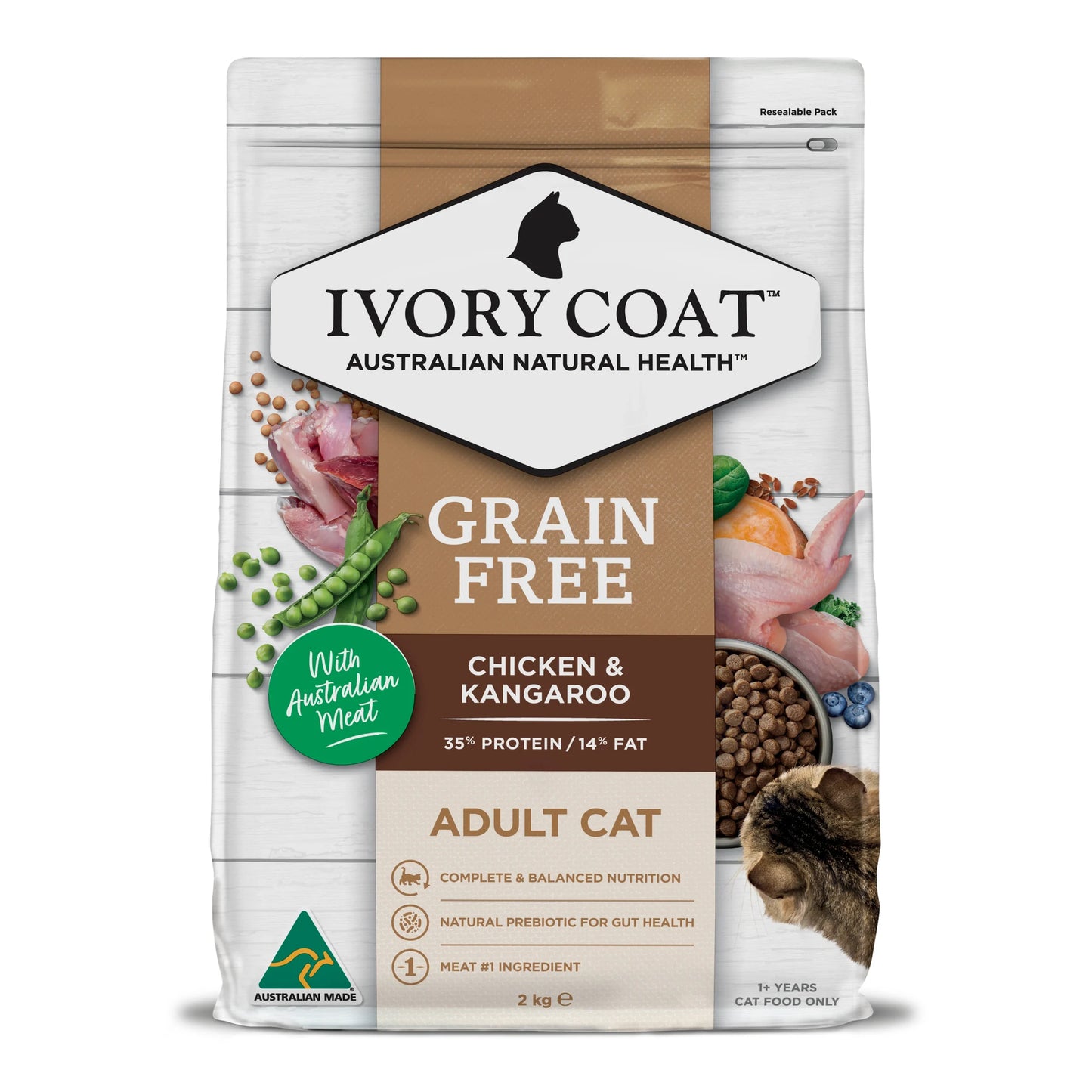 Ivory Coat Cat Chicken & Kangaroo