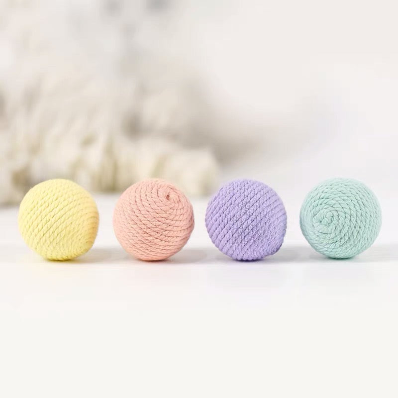 L Cotton Rope Macaron Balls Toy