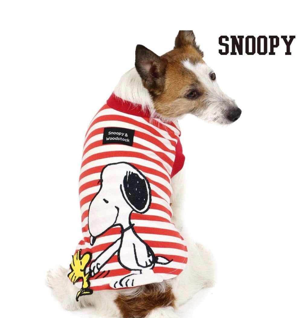 Snoopy T-shirt Red Stripes