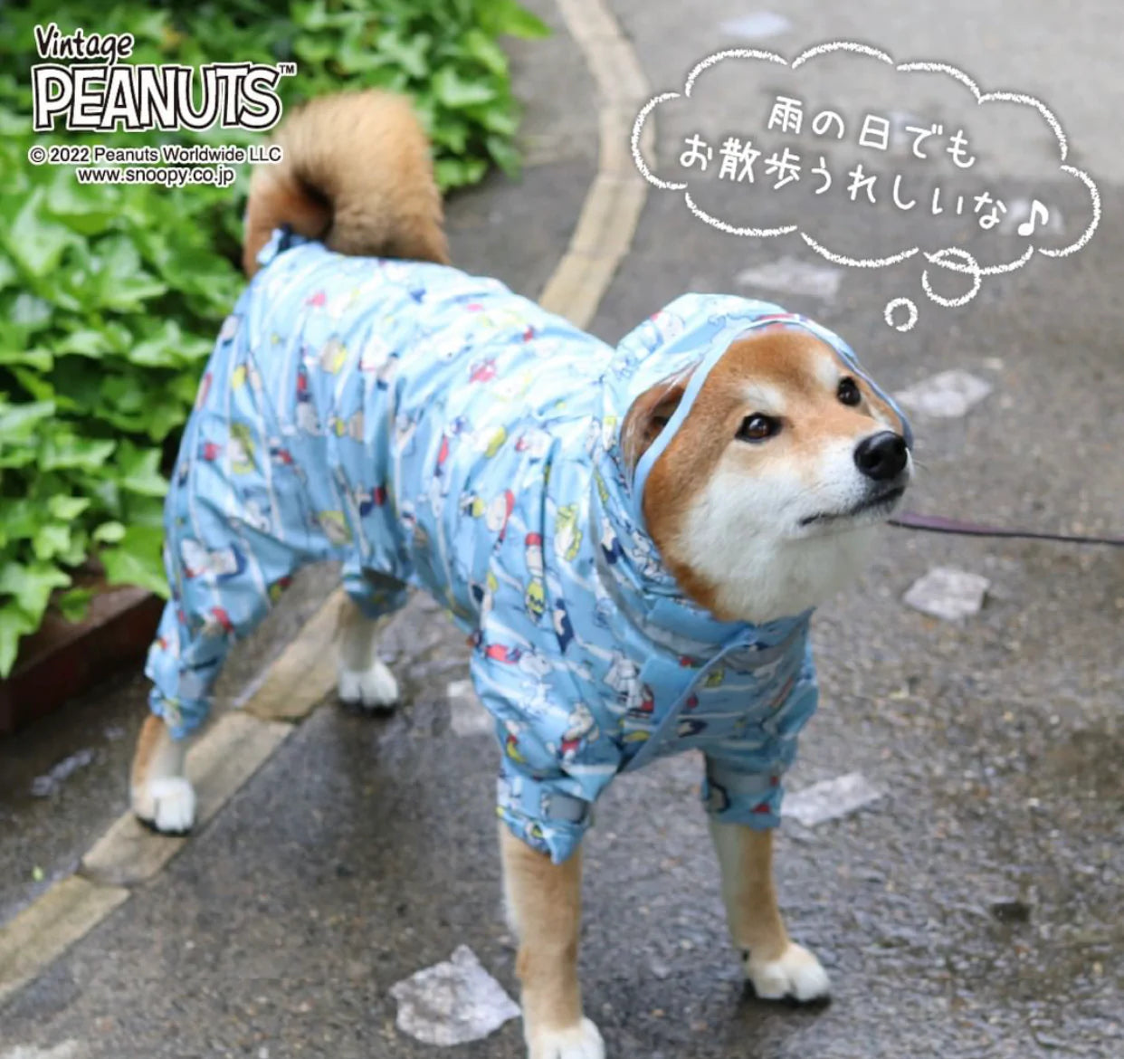 Snoopy Raincoat with 4 legs M-L