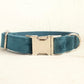 Green Velour Collar Leash Bowtie