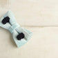 Teal Velour Collar Leash Bowtie