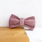Dusty Pink Velour Collar Leash Bowtie