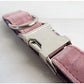 Dusty Pink Velour Collar Leash Bowtie