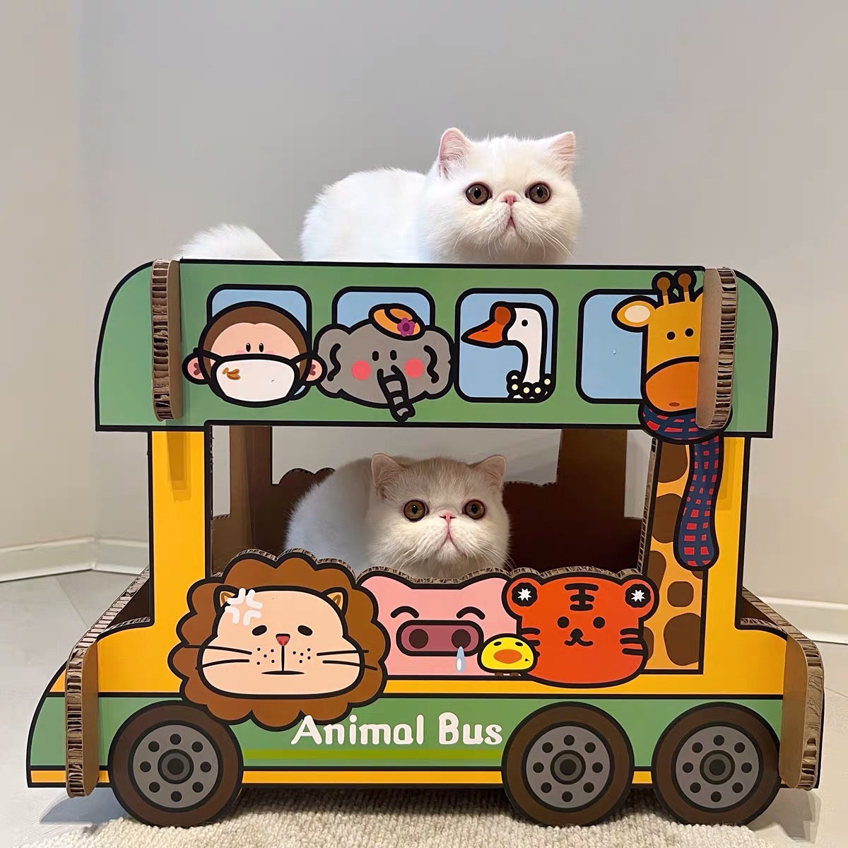 Cat Scratcher Animal Bus Toy