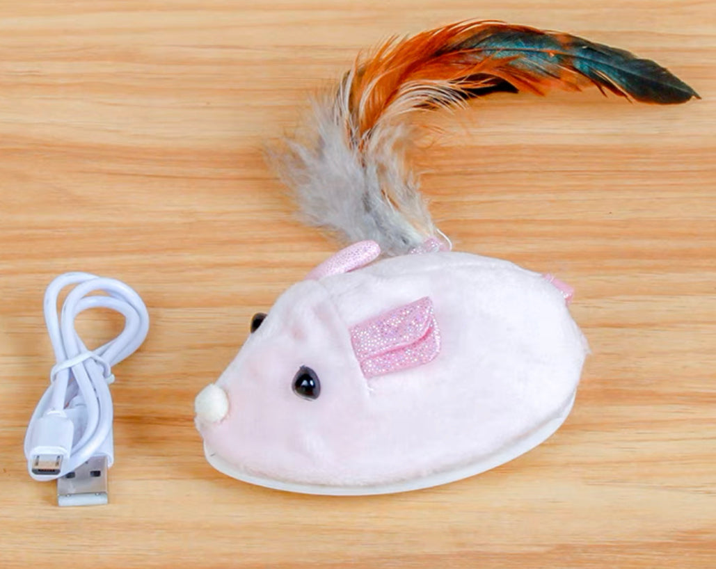 Magic Tail USB Mice Toy In Pink | Grey | Lavender