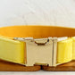 Yellow Velvet Collar Leash Bowtie