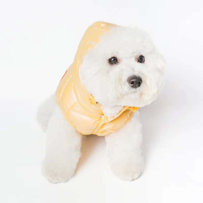 Puffer Vest Hoodie - Yellow