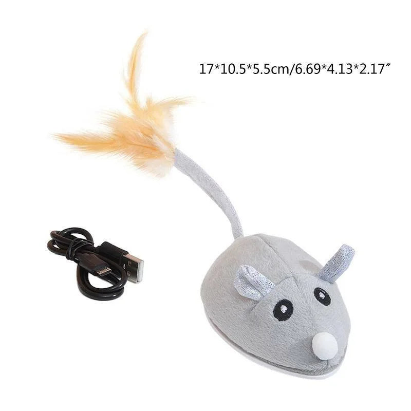 Magic Tail USB Mice Toy In Pink | Grey | Lavender