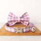 Purple Checks Cat/Puppy Collar Bowtie