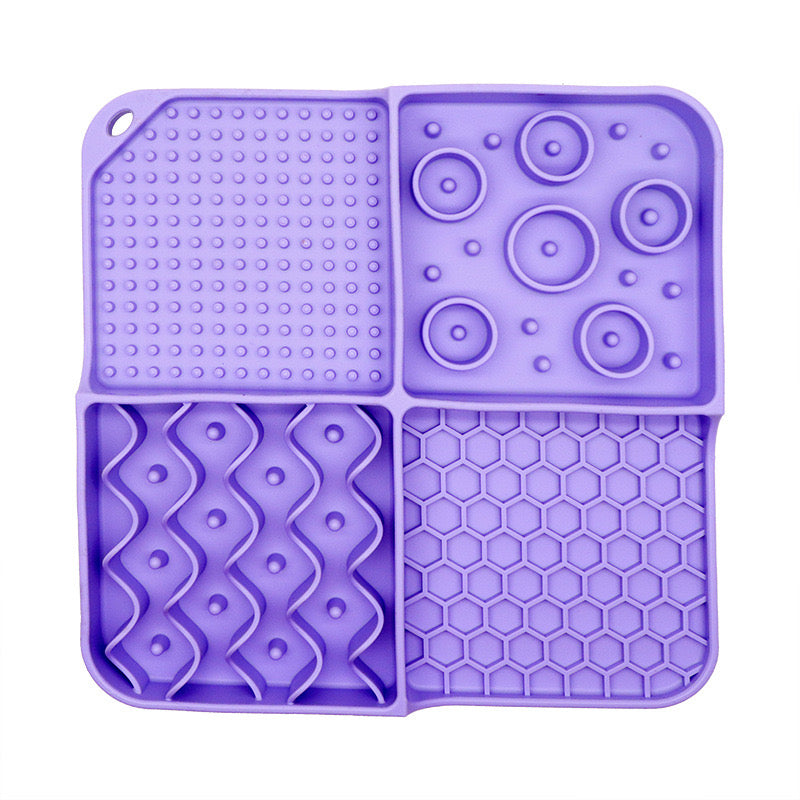 3-in-1 Pet Slow Food Bowl Silicone Licking Mat and Puzzle Feeder