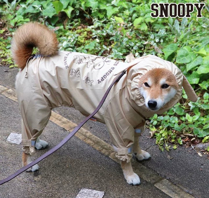 Beige Snoopy Raincoat with 4 legs
