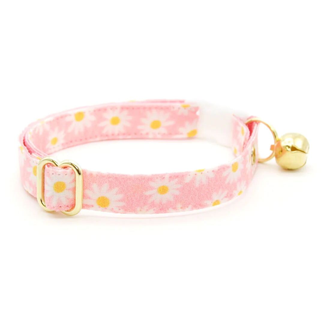 Daisies - Pink Cat Collar Bowtie Bandanna