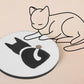 Round Cat Scratching Board - Black