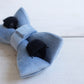 Sky Blue Velvet Cat/Puppy Collar Bowtie